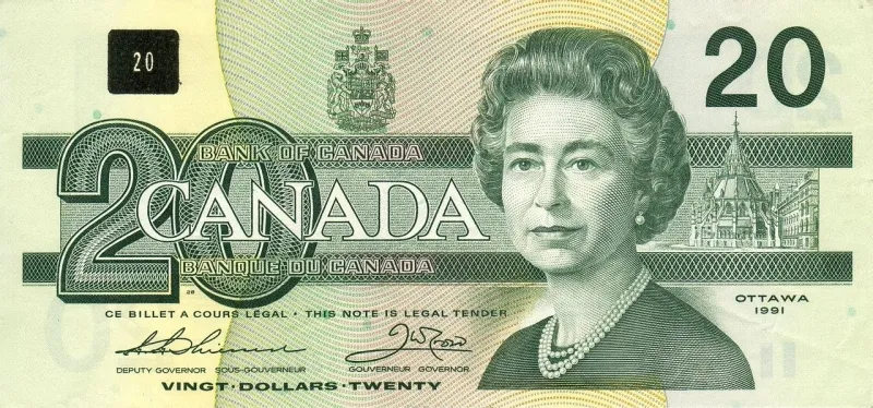 20 Dollars 1991 front image