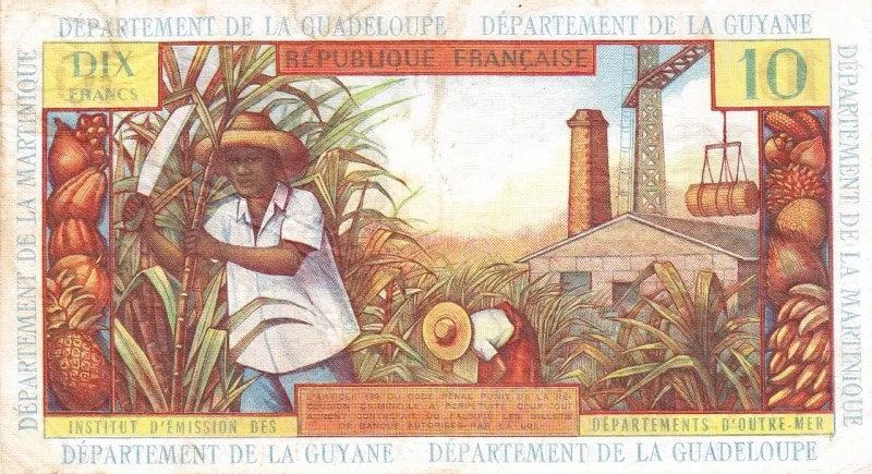 10 Francs ND (1964) back image