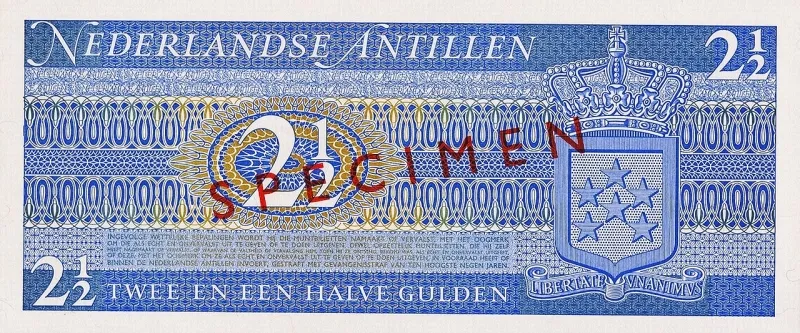 2½ Gulden September 8, 1970 back image